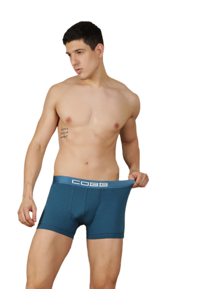 Cobb Men's Solid Teal Blue Premium Trunk