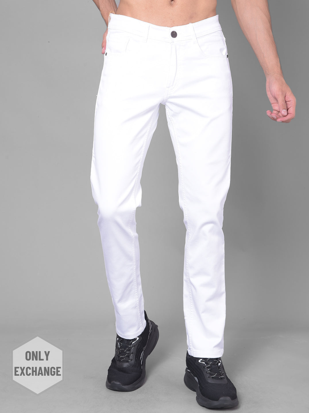 Cobb White Narrow Fit Premium Jeans