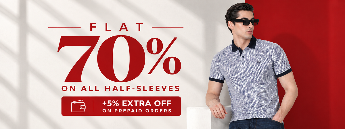 Flat 70% on All Half-Sleeves