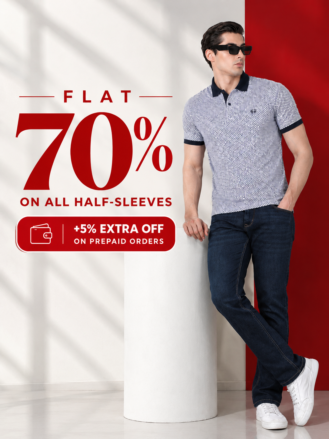 Flat 70% on All Half-Sleeves