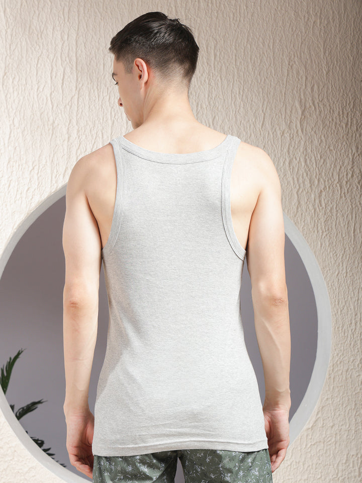 COBB MEN'S SOLID GREY MELANGE PREMIUM VEST
