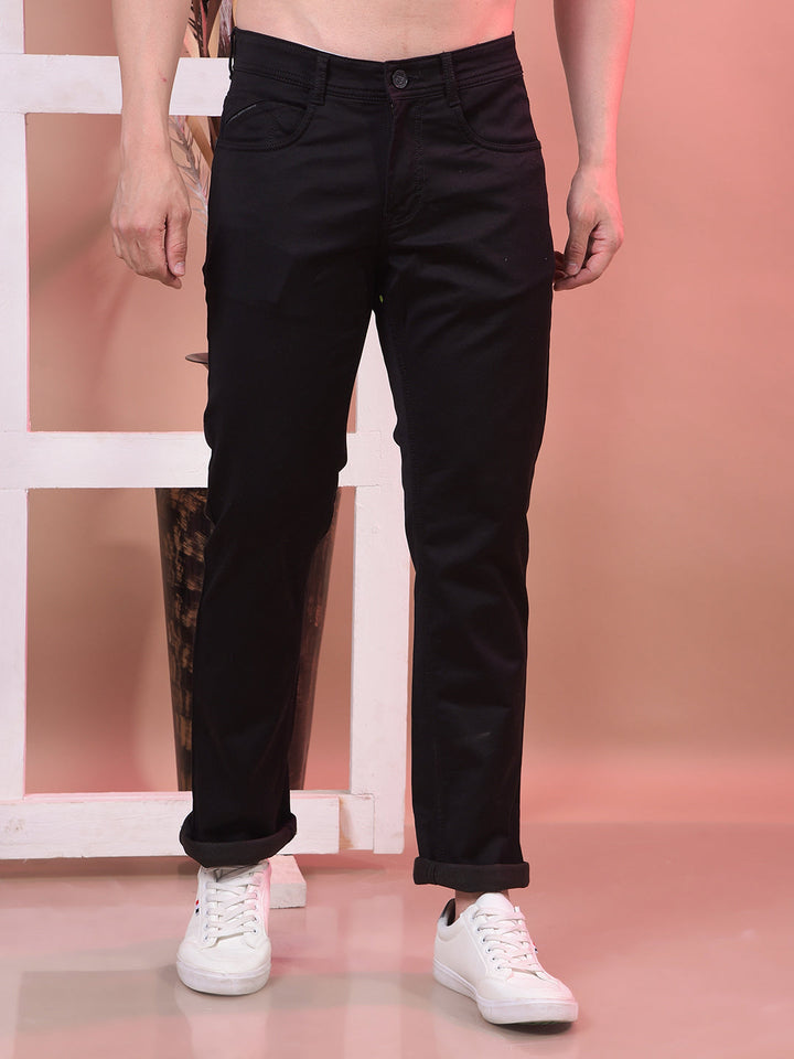 cobb black straight-fit premium jeans