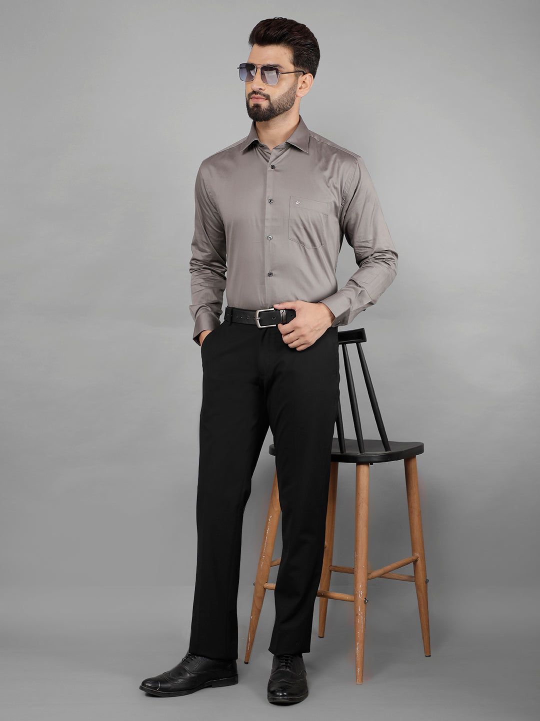 COBB MENS BLACK FORMAL TROUSERS