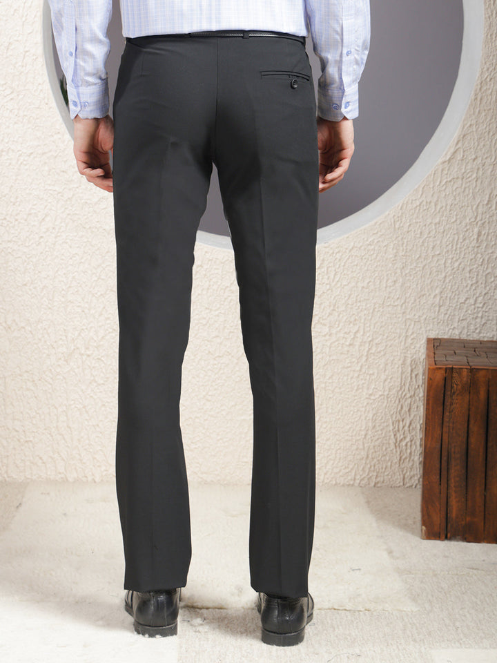 cobb solid black ultra-fit formal trouser