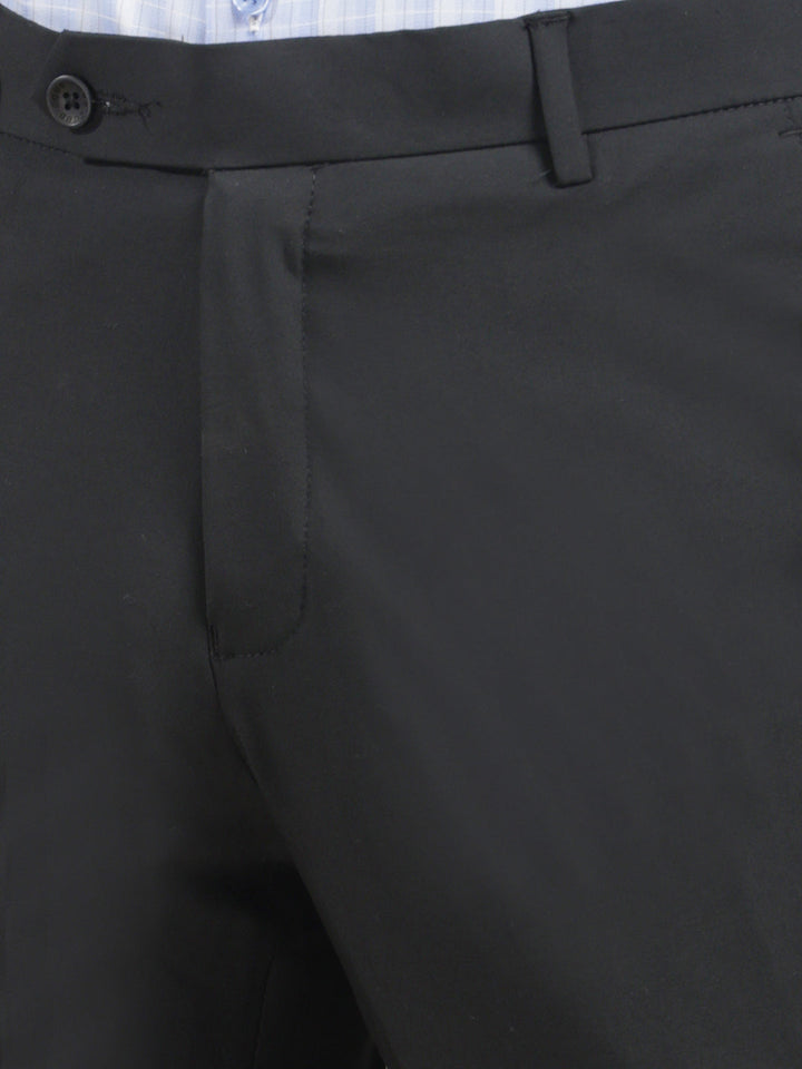 cobb solid black ultra-fit formal trouser