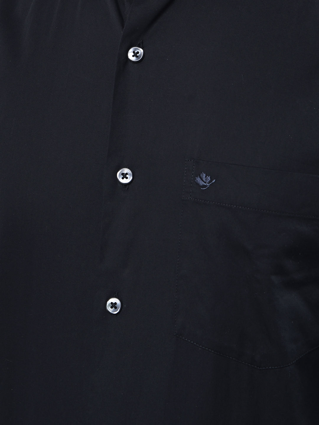 cobb solid black formal shirt