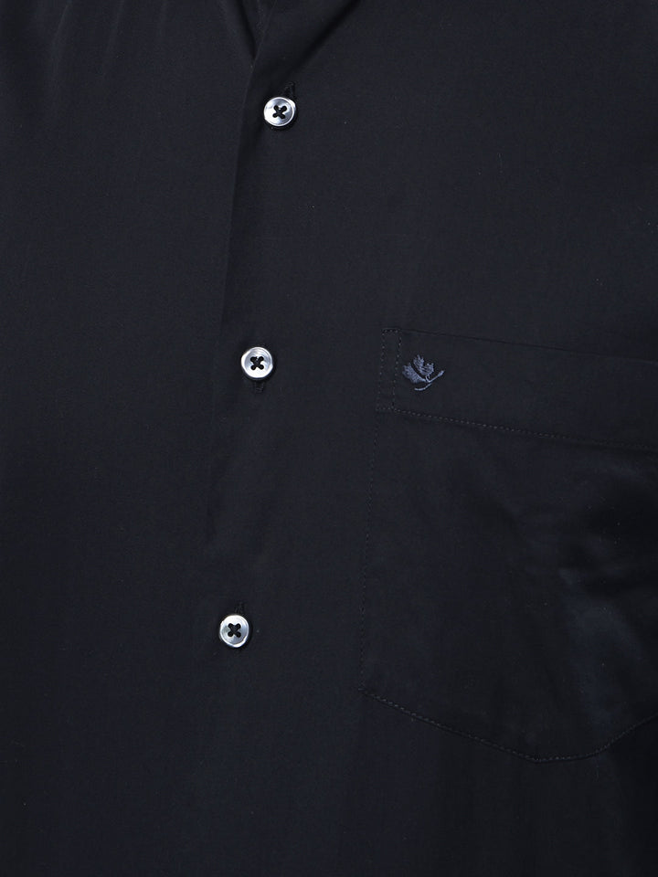 cobb solid black formal shirt