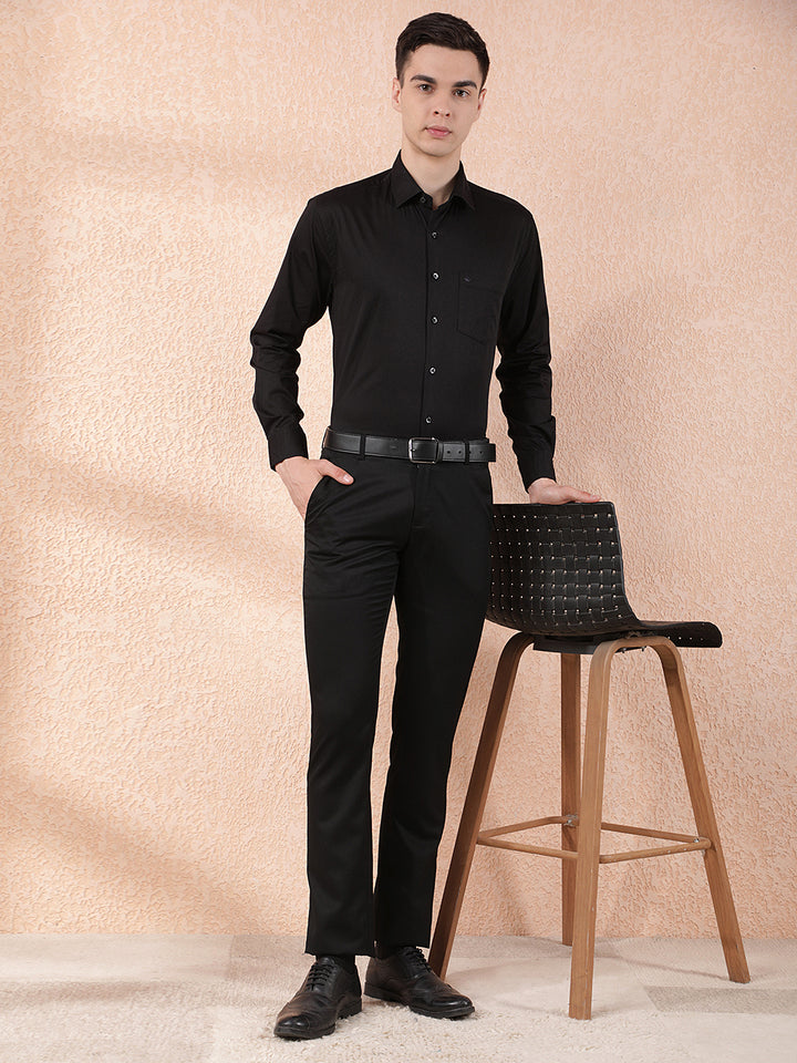 COBB SOLID BLACK FORMAL SHIRT