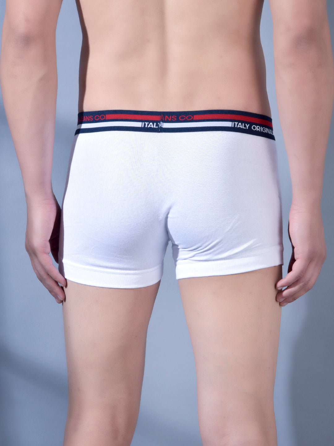 Cobb Mens Cotton White Solid Trunk