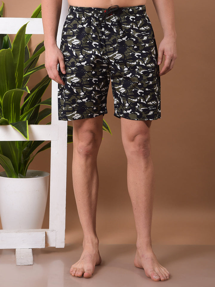 cobb camouflage printed regular-fit shorts