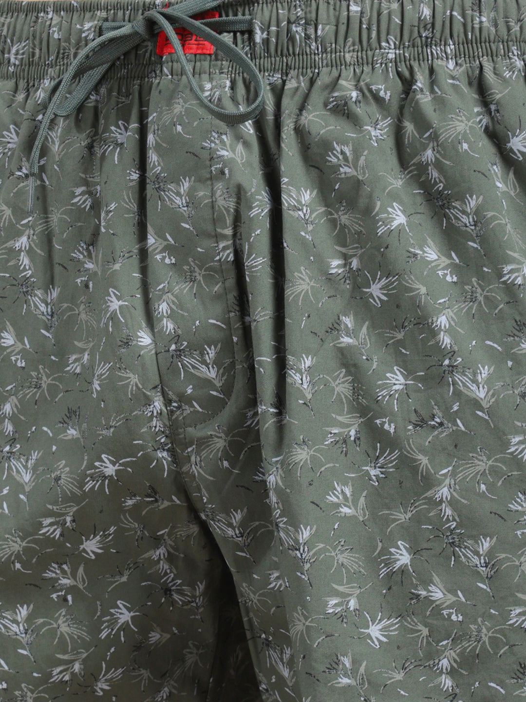 cobb dark green printed regular-fit shorts