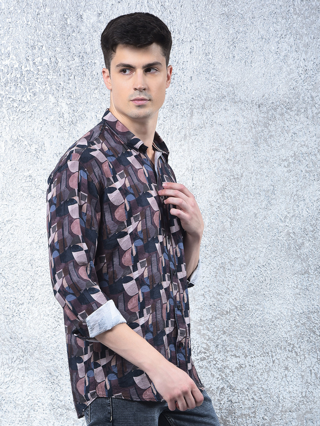 COBB WINE PRINTED CASUAL SHIRT
