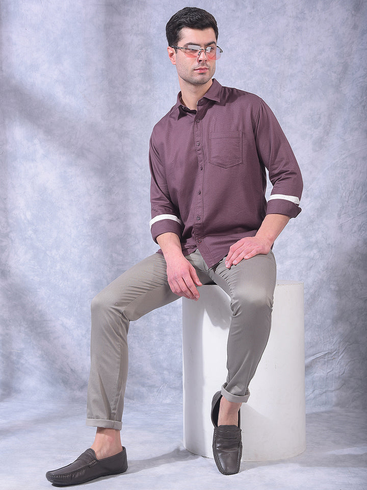 COBB MOOV SOLID SLIM-FIT CASUAL SHIRT