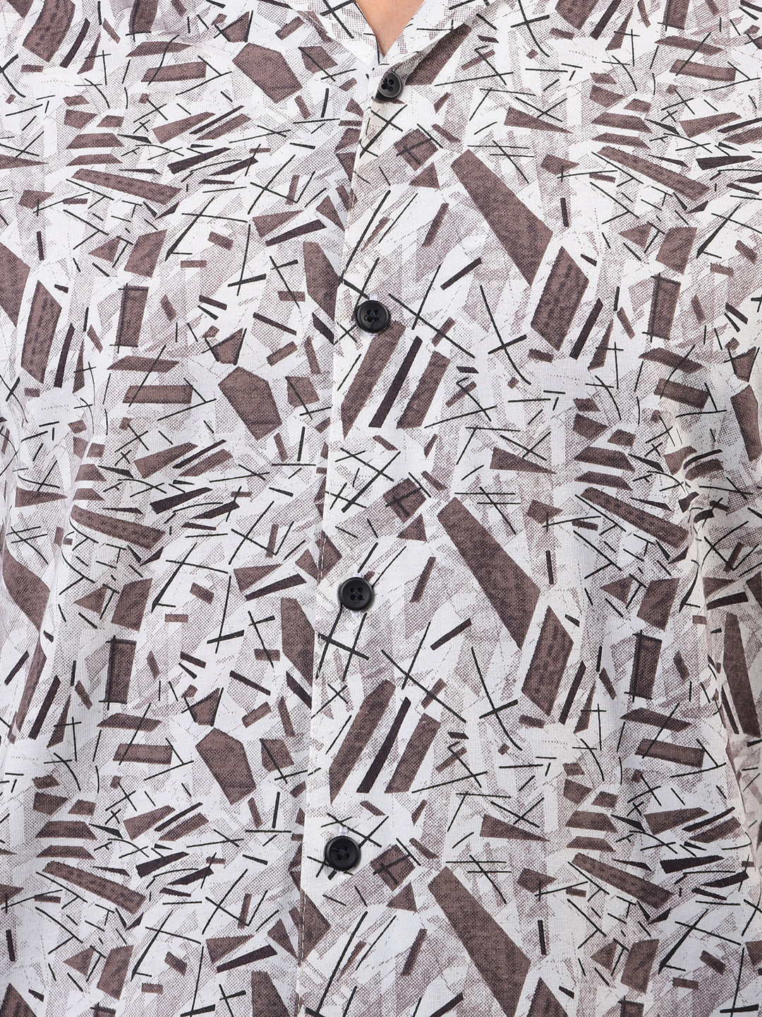 cobb coffee printed half-sleeve casual shirt
