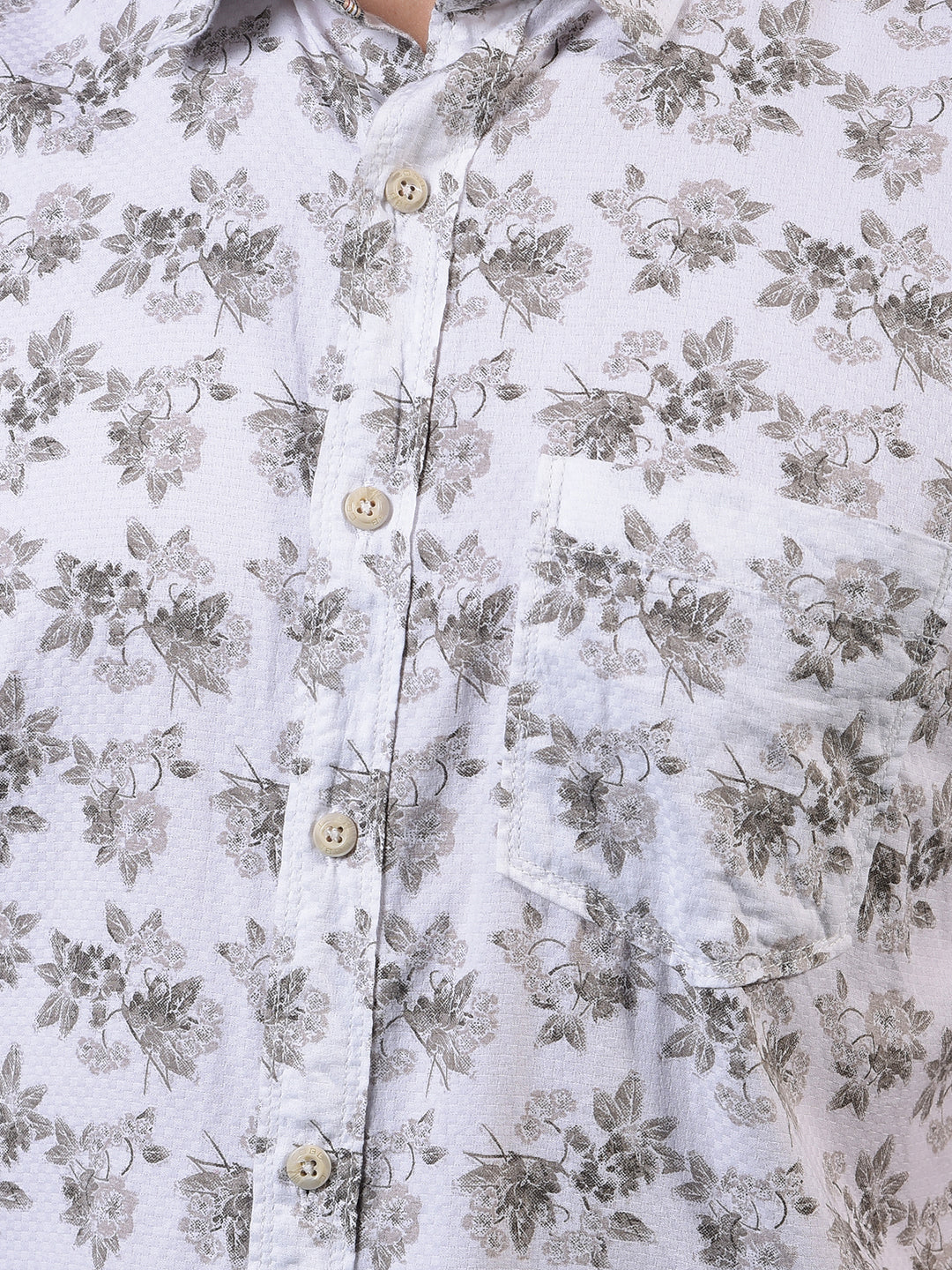 cobb mehandi printed half-sleeve casual shirt