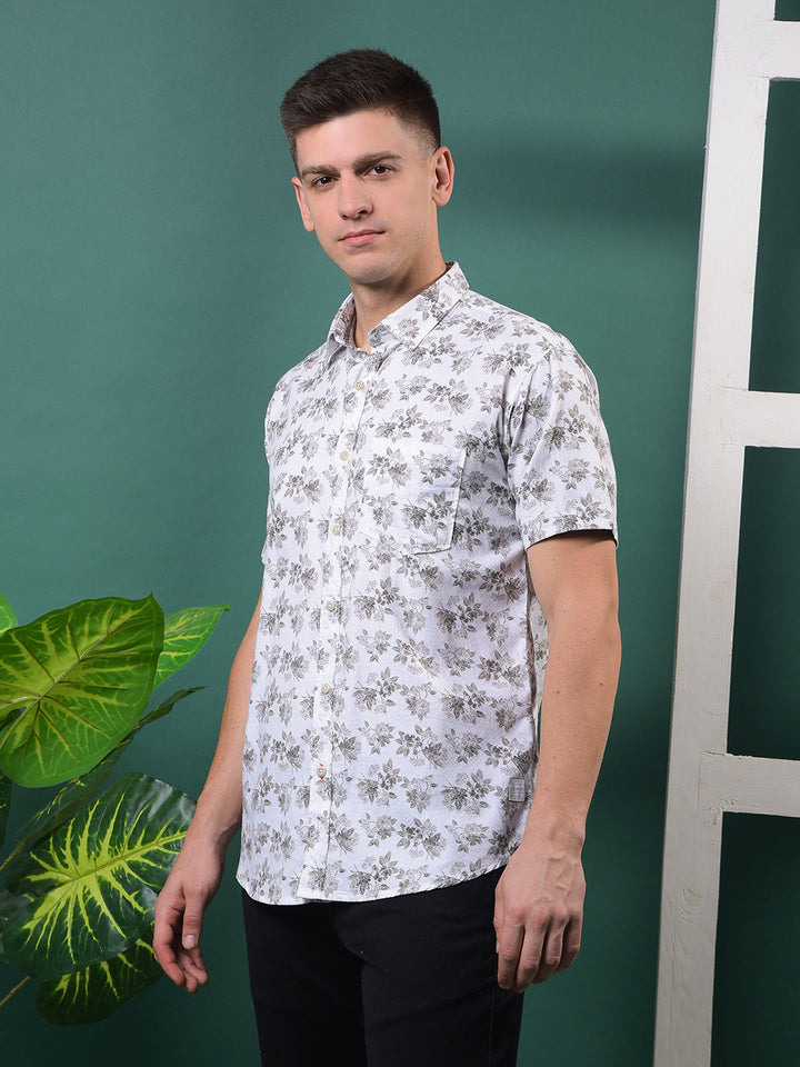 COBB MEHANDI PRINTED HALF-SLEEVE CASUAL SHIRT