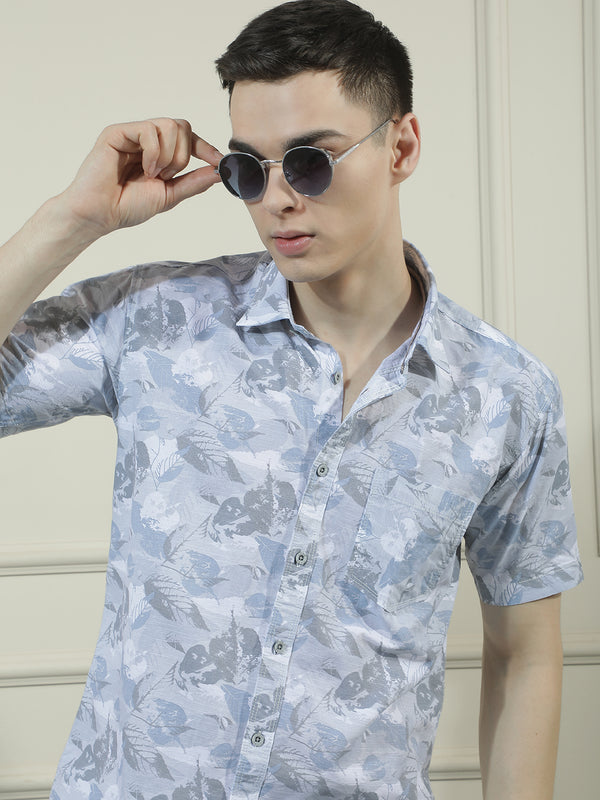 cobb multicolor printed half-sleeve casual shirt