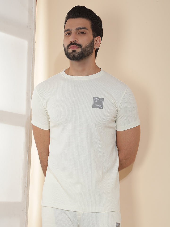 cobb off white solid summer co-ord set