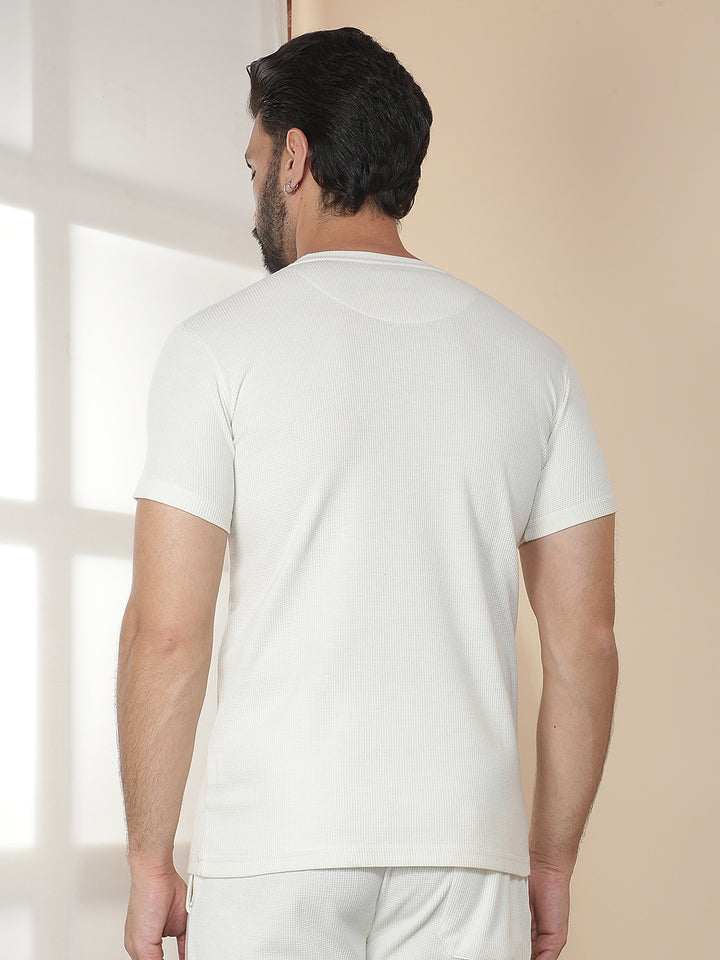 cobb off white solid summer co-ord set