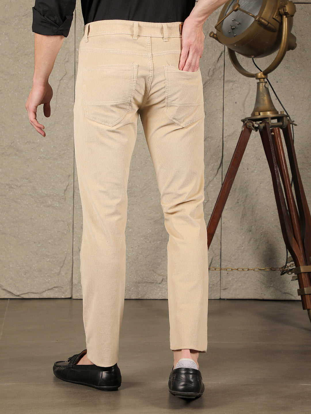 Cobb Beige Ultra Fit Casual Corduroy Trouser – Cobbitalyofficial