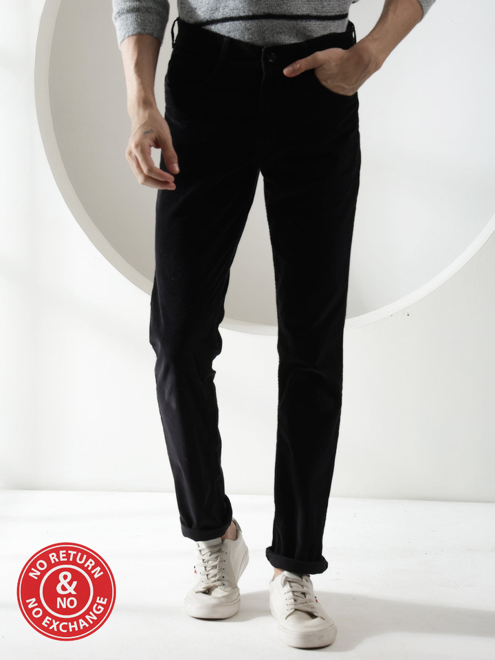 COBB BLACK ULTRA-FIT CORDUROY TROUSER
