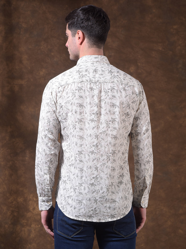 donlay mehandi printed slim-fit casual shirt