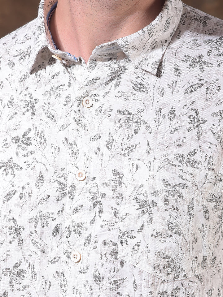 DONLAY MEHANDI PRINTED SLIM-FIT CASUAL SHIRT