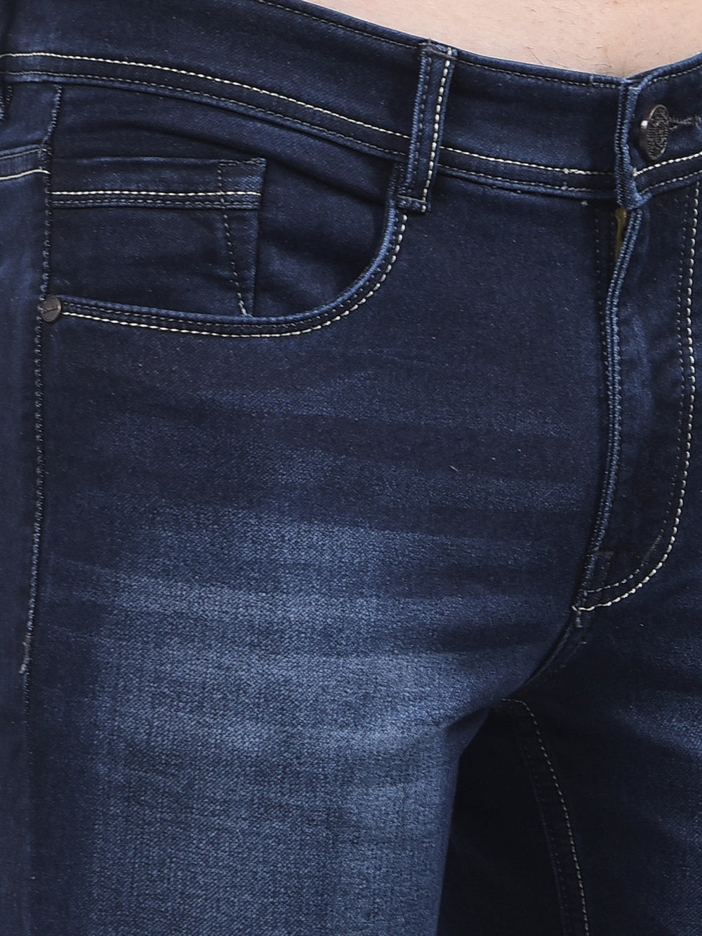 donlay navy blue ultra-fit jeans