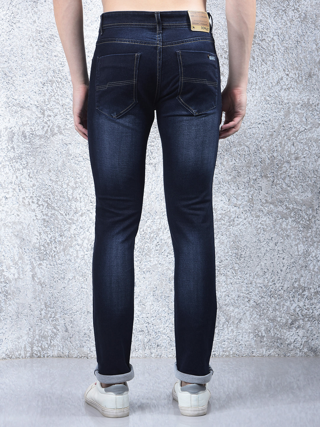 donlay navy blue ultra-fit jeans