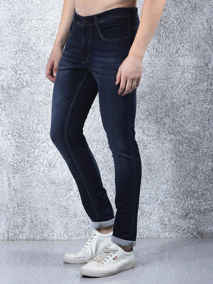 donlay navy blue ultra-fit jeans