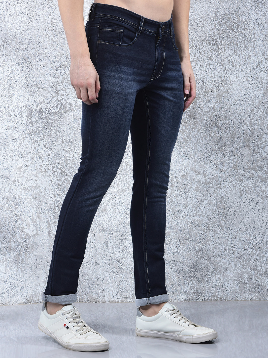 donlay navy blue ultra-fit jeans