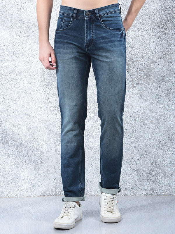 donlay tint blue narrow-fit jeans