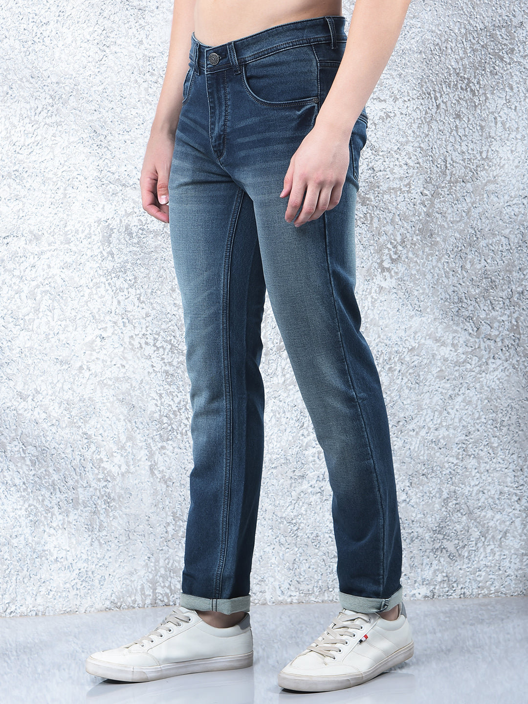 donlay tint blue narrow-fit jeans