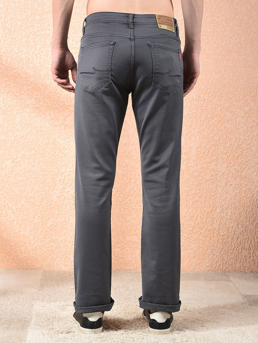 donlay dark grey straight-fit jeans