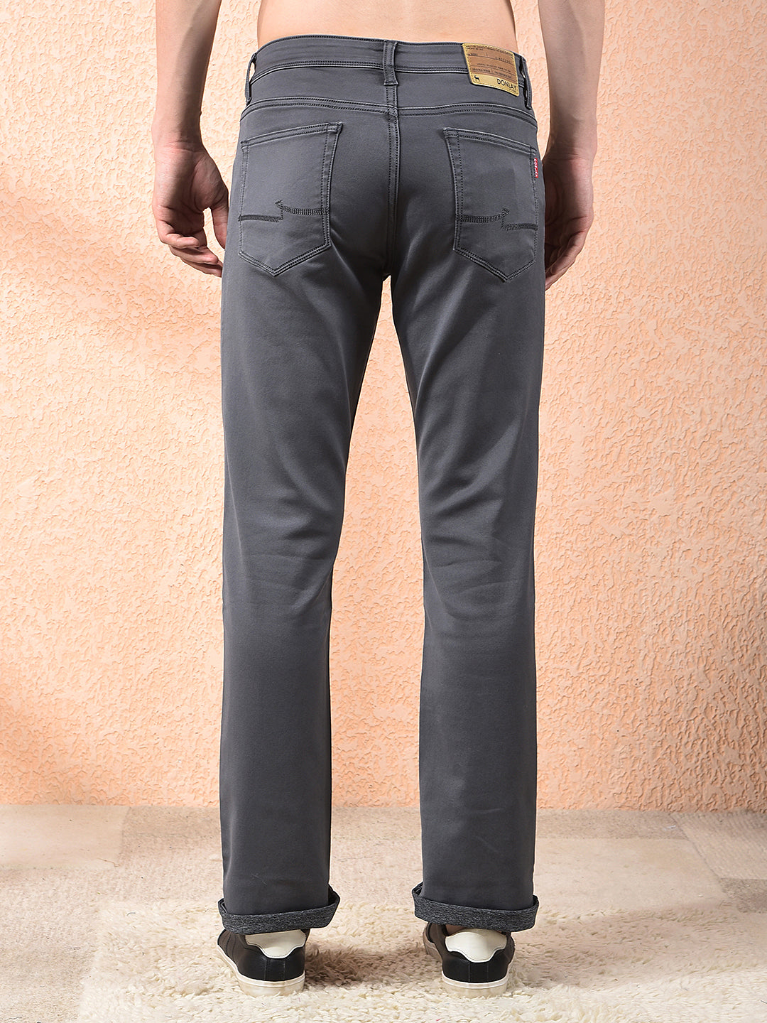 donlay dark grey straight-fit jeans