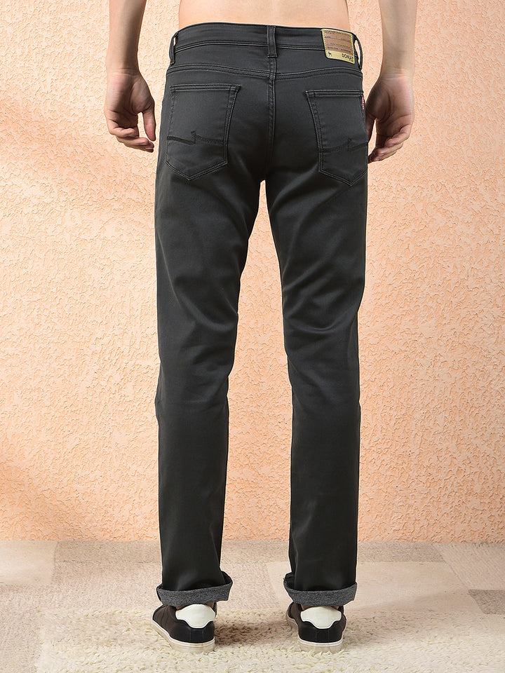 donlay dark olive straight-fit jeans