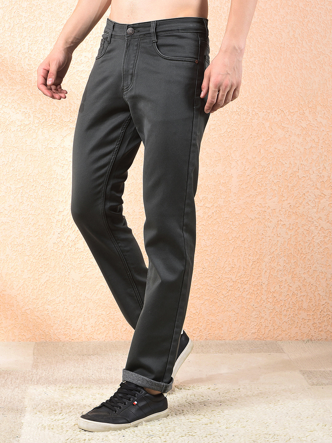 donlay dark olive straight-fit jeans