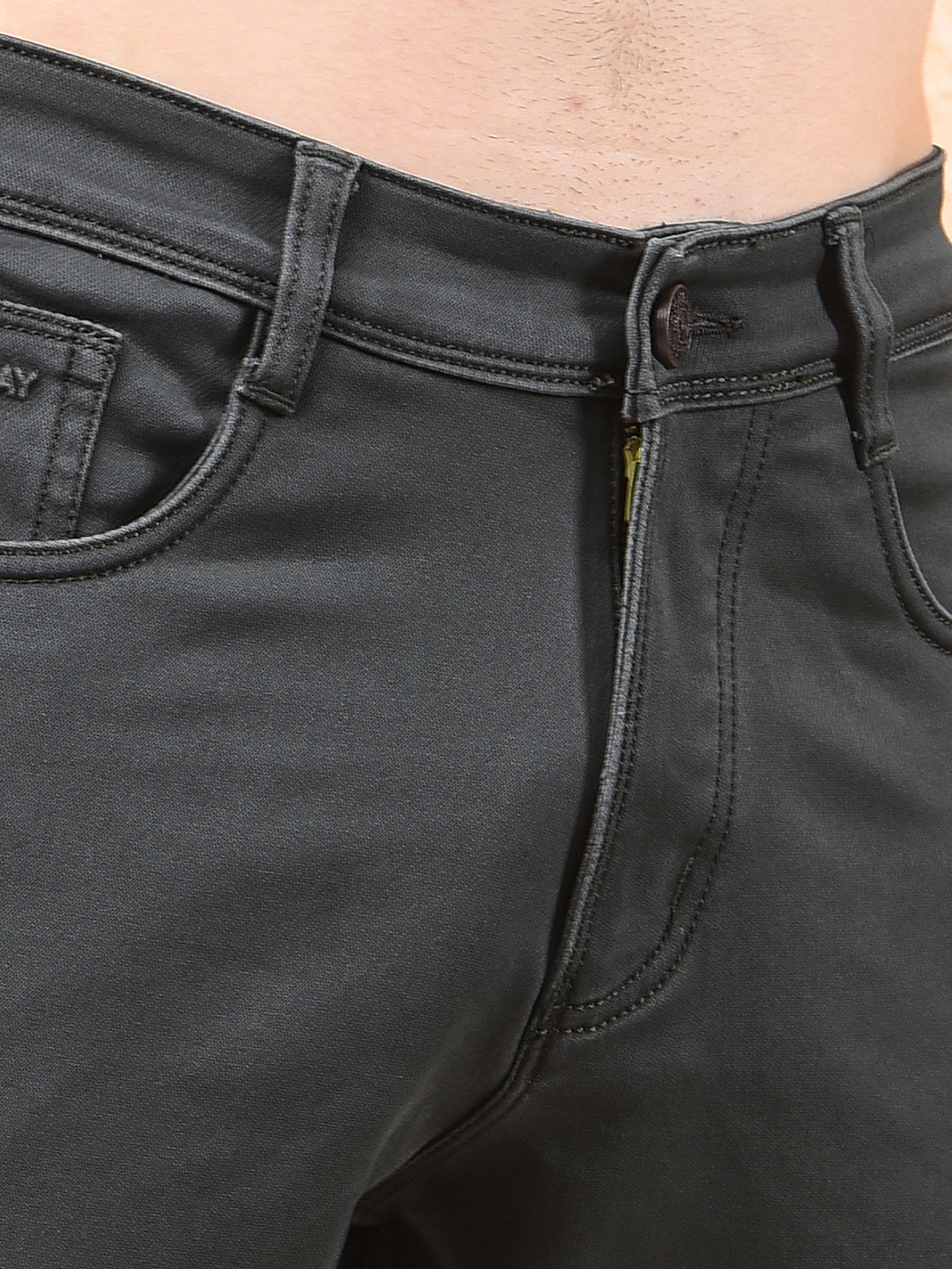 donlay dark olive straight-fit jeans