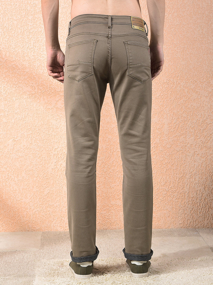donlay khaki straight-fit jeans