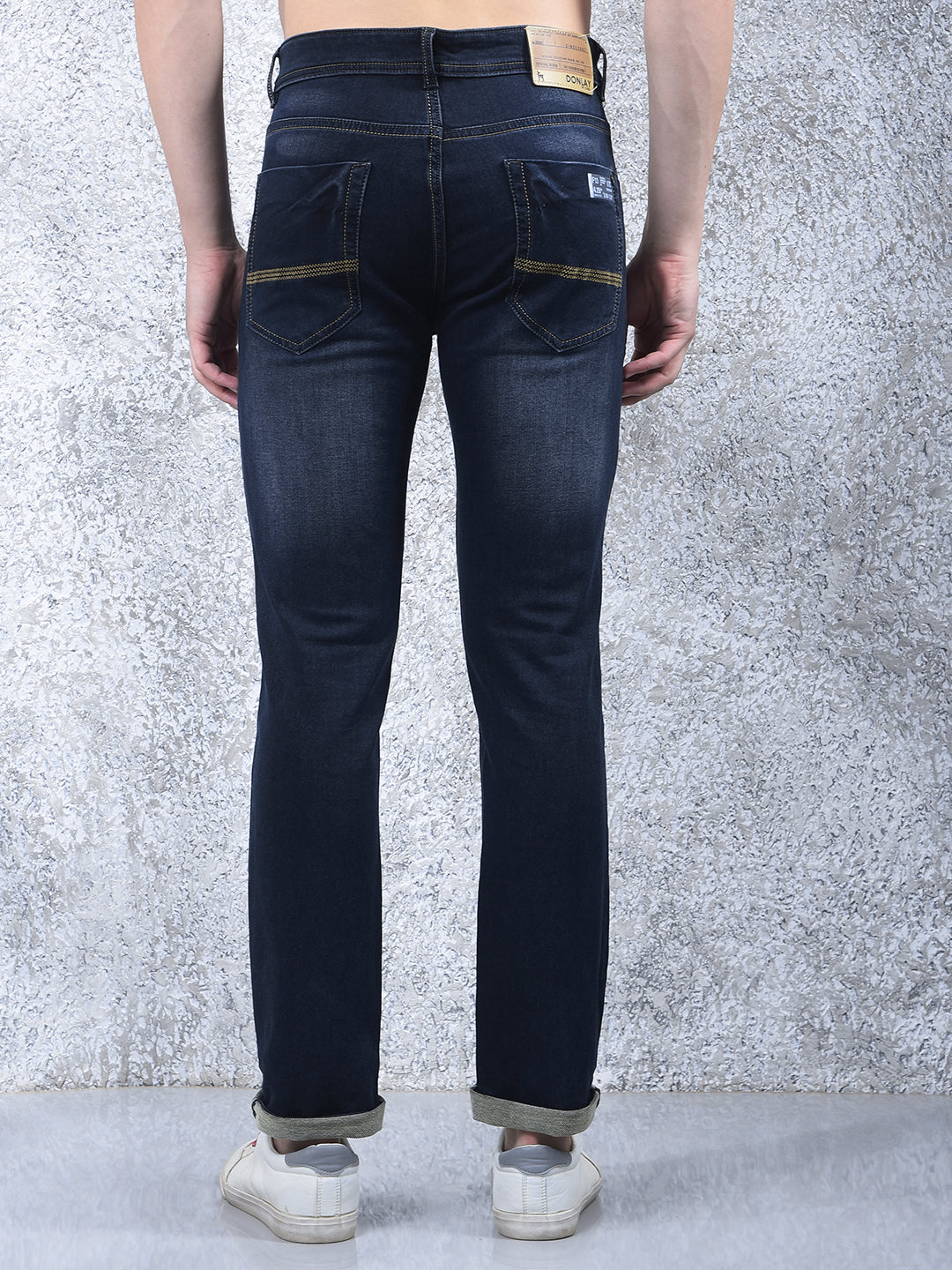 donlay dark blue narrow-fit jeans