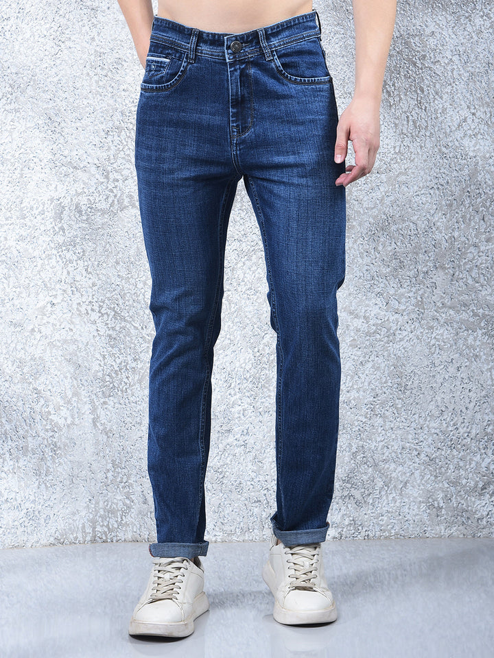 donlay blue narrow-fit jeans