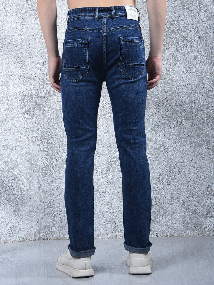 donlay blue narrow-fit jeans