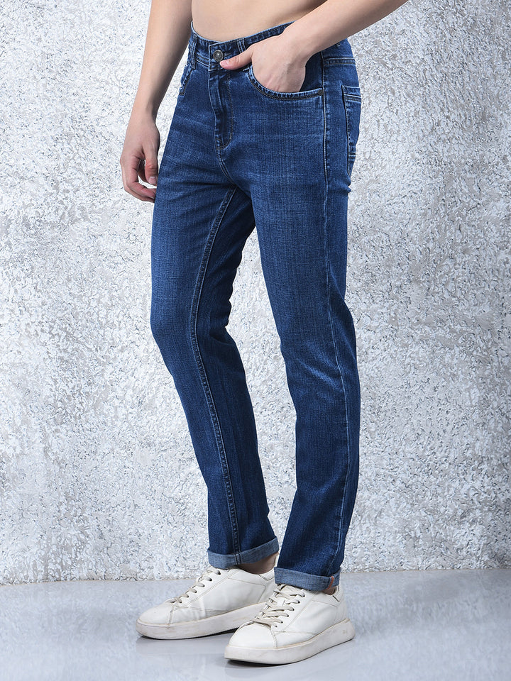 donlay blue narrow-fit jeans