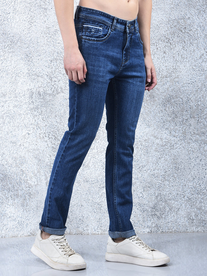 donlay blue narrow-fit jeans