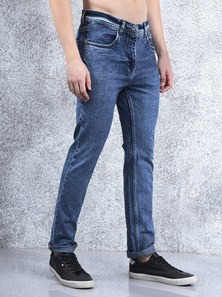 donlay blue narrow-fit jeans