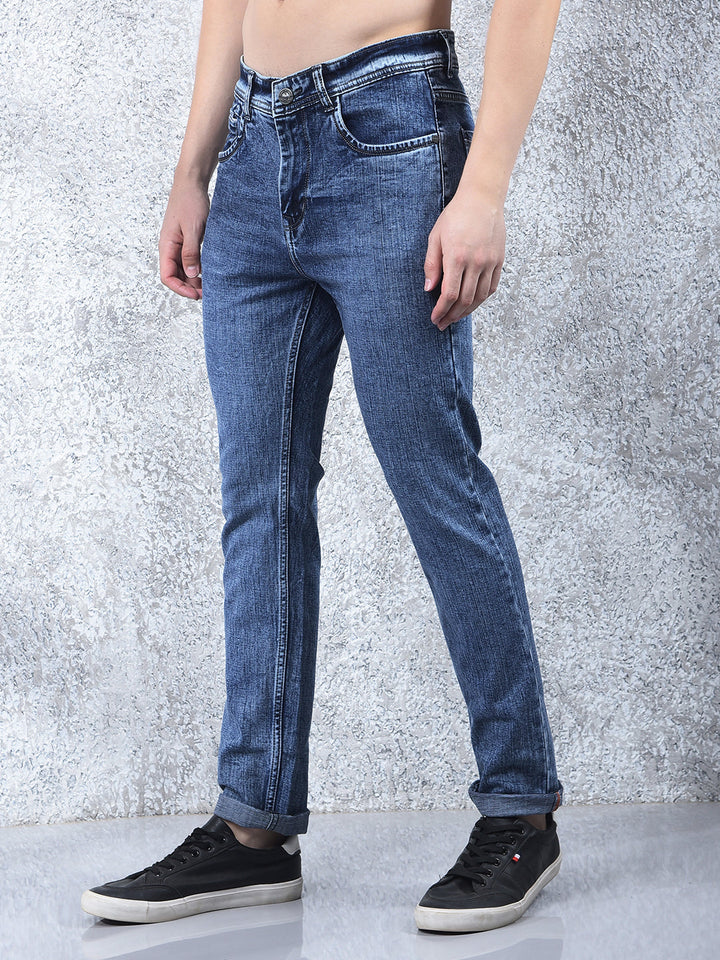 donlay blue narrow-fit jeans