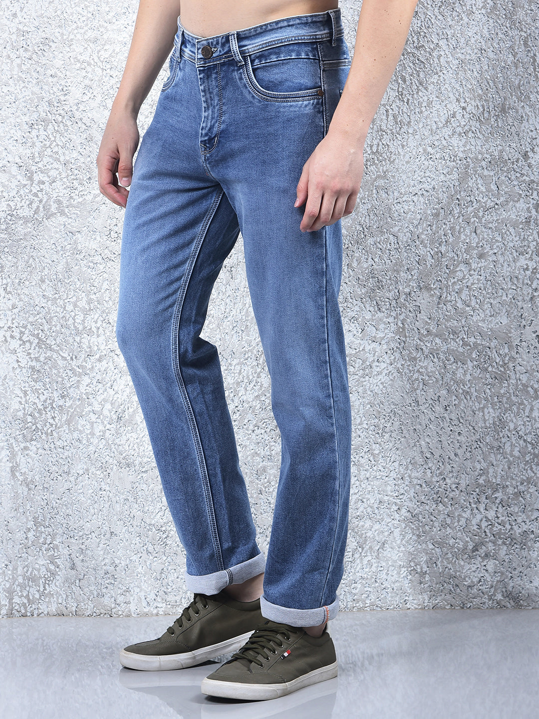 donlay blue straight-fit jeans