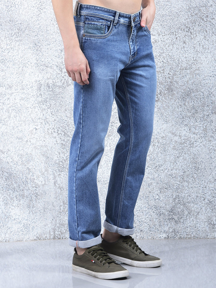 donlay blue straight-fit jeans