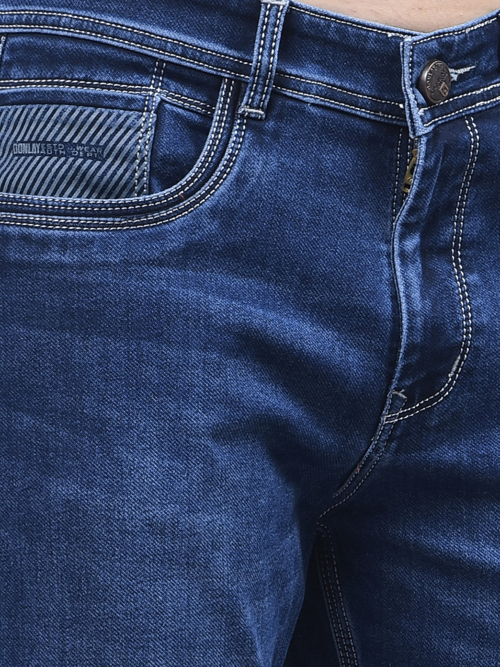 donlay dark blue straight-fit jeans