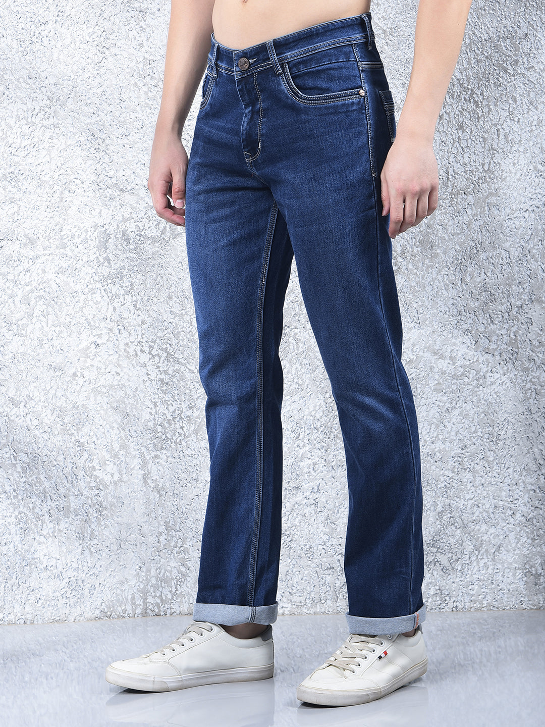 donlay dark blue straight-fit jeans